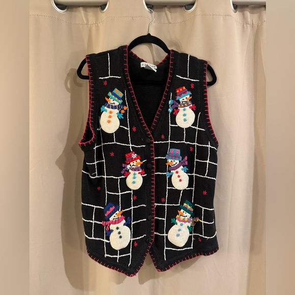 B.P. design Festive Snowman Knit Vest - Picture 1 of 6